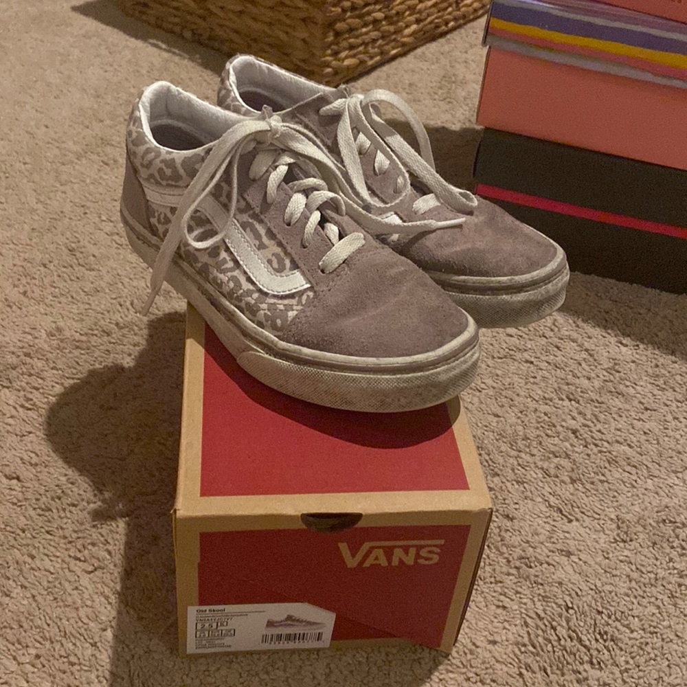 Vans old Skool purple cheetah print